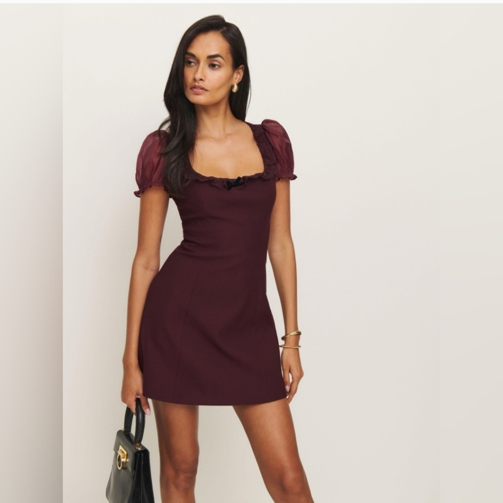 Reformation x Kacey Musgraves Bunny Mixed Media Minidress
